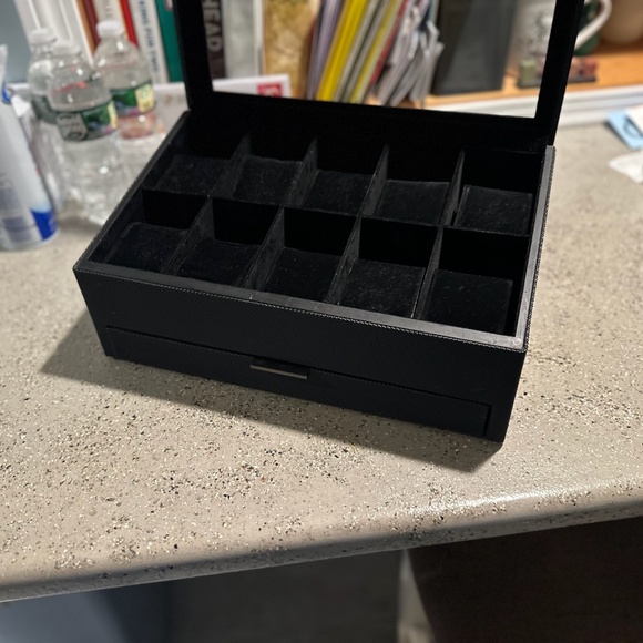 Luxury Heavy Duty 10-Piece Glass Watch Box with Drawer - Picture 12 of 16